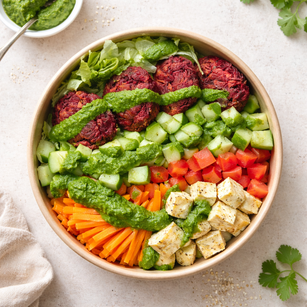 Beetroot Tikki Salad